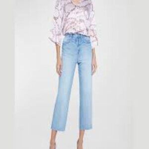 L'AGENCE June Cropped Stovepipe Jeans Colour Palisade Size 26